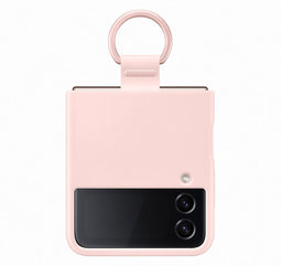 Samsung Galaxy Z Flip4 - Silicone Ring Cover - Krasbestendig - Roze