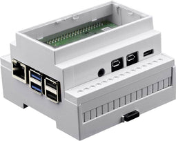 Camdenboss CBRPI-DR-4-CLR-CON SBC-behuizing Geschikt voor serie: Raspberry Pi Voor DIN-railmontage Wit