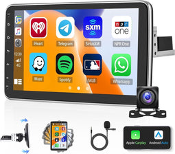 Camecho - 2G + 64G - Autoradio met Carplay en Android Auto - 10,1 Inch 1080P HD Scherm