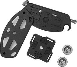 Camerahouder Rugzak, Camera Rugzak Clip, Camera Tailleband Quick Release Camera Tailleband DSLR Camera Hanger, Snel opladen voor DSLR-camera's, Zwart, One Size, Zwart