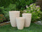 CAMIA - Bloempot set van 2 - Beige - 51 cm - Stenenmix