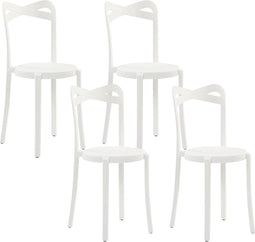 CAMOGLI - Tuinstoel set van 4 - Wit - Synthetisch materiaal