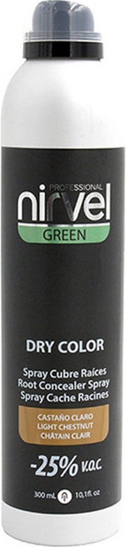 Camouflage spray voor grijs haar Green Dry Color Nirvel Lichtbruin (300 ml)