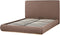 CAMPAGNE - Tweepersoonsbed met opbergruimte - Donkerbruin - 160 x 200 cm - Polyester