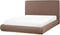 CAMPAGNE - Tweepersoonsbed met opbergruimte - Donkerbruin - 160 x 200 cm - Polyester