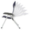 Campart Campingstoel CH-0592 - Opvouwbaar met hoofdsteun - 7 verstelbare standen - Lichtgewicht - Stoel Camping en Tuin - Blauw