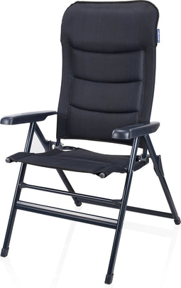 Campart Campingstoel CH-0672 - Vouwstoel - Verstelbare standen en opvouwbaar - Lichtgewicht - Aluminium frame - Gepolsterd 3D Mesh - Stoel Camping en Tuin -Blauw