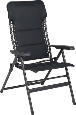 Campart Campingstoel CH-0696- Vouwstoel Mollema - Verstelbare standen en opvouwbaar - Hoogwaardig aluminium frame - Lichtgewicht - 600D Polyester - incl Hoofdsteun - Stoel Camping en Tuin - Grijs