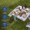 Campart Campingtafel TA-0875 - Picknicktafelset 4 personen - Picknick tafel inklapbaar en gemakkelijk mee te nemen - Weerbestendig - Wit