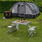 Campart Campingtafel TA-0875 - Picknicktafelset 4 personen - Picknick tafel inklapbaar en gemakkelijk mee te nemen - Weerbestendig - Wit