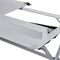 Campart Campingtafel XL TA-0806 - Opvouwbaar, lichtgewicht en met verstelbare poten - Kampeertafel aluminium inklapbaar inclusief opbergtas - 140 x 80 x 70 cm - Grijs/Wit
