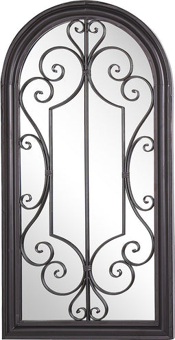 CAMPEL - Wandspiegel - Zwart - Metaal