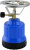 Camping kookstel - kunststof - blauw - incl. 3x gas navulling priktank - 190 gram