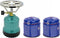 Camping kookstel - kunststof - groen - incl. 2x gas navulling priktank - 190 gram
