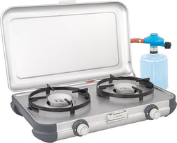 Campingaz Camping Kitchen 2 CV Camping kooktoestel - kooktoestel 2 pits - 2x 2000 Watt - zilvergrijs