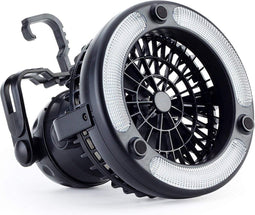 Campinglamp en Ventilator - Kampeerlamp - Tentlamp - Kleine Ventilator Batterij - Tent Verlichting - Zwart