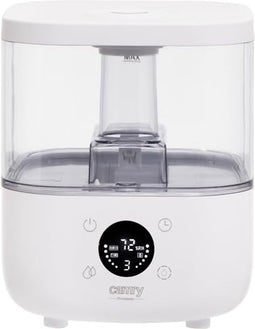 Camry CR 7973 W Ultraschall-Luftbefeuchter, Befeuchtungskapazitat 100-260ml/Stunde, 5 Liter, Aromatherapie-Funktion, Timer, Betriebsflache bis zu 35m2, LED-Anzeigebildschirm mit Touch-Tasten