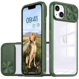 Camslider Backcover voor de iPhone 14 - Donkergroen