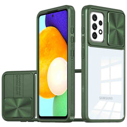 Camslider Backcover voor de Samsung Galaxy A52(s) (5G/4G) - Donkergroen