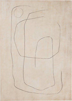 J-Line wanddecoratie Lucy - canvas - beige