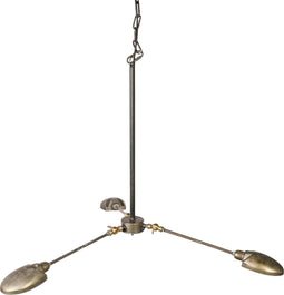 PTMD Asher Ronde Hanglamp - 86 x 79 x 164 cm - Metaal - Grijs - grijs