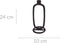 Candle Holder 24 cm Zwart
