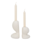 Candle holder Chou, set of 2 White / Ecomix