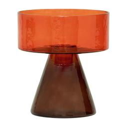 Candle holder Cody Flame Red / Recycled glass