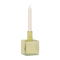 Candle holder Cubico Pale Green Green / Recycled glass