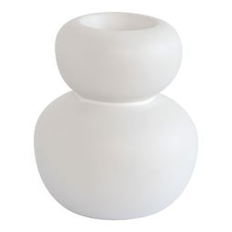 Candle holder Due Sorelle, C White / Ceramic