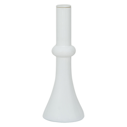 Candle holder Leonora, S White / Recycled glass