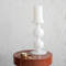 Candle holder recycled glass Bulb, 25cm White / Recycled glass