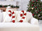 CANDY CANE - Sierkussen set van 2 - Rood/Wit - 25 x 55 cm - Polyester