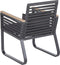 CANETTO - Tuinstoel set van 2 - Zwart - Aluminium