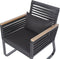 CANETTO - Tuinstoel set van 2 - Zwart - Aluminium