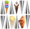 Cannoli-bakvorm - 21 stuks RVS Cannoli-vorm Buizen Cream Roll-vorm Schroefvorm Croissant-vorm Kegelvorm voor Cannoli-buizen Croissant-bakvormen Vorm met reinigingsborstel