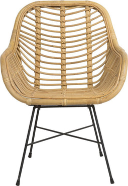 CANORA - Eetkamerstoel - Natuurlijk - Rotan