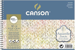 Canson - Aquarelblok 12.5x18cm 12V 300gr fijn spiraal