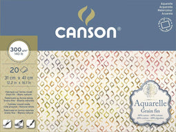 Canson - Aquarelblok 31x41cm 20V 300gr fijn gelijmd