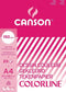 Canson gekleurd tekenpapier Colorline formaat 21 x 297 cm (A4)