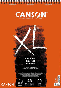 Canson - Schetsblok XL Croquuis A3 90g 120vel spiraal