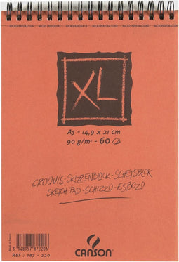 Canson schetsblok XL formaat 148 x 21 cm (A5) blok van 60 blad