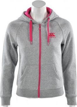 Canterbury CCC Zip Through Hoody - Sporttrui - Dames - Maat S - Melange Grijs;Fuchsia