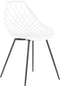 CANTON - Eetkamerstoel - Wit - Synthetisch materiaal
