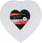 Canvas conda hart 25 cm gebleekt katoen - 10 stuks