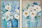 Canvas DKD Home Decor 60 x 3,5 x 80 cm Vaas Shabby Chic (2 Stuks)