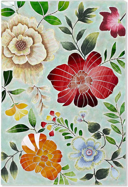 Canvas DKD Home Decor Kristal Blommor Canvas (80 x 4 x 120 cm)
