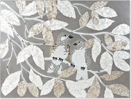 Canvas DKD Home Decor Kristal Lakens Hout MDF (90 x 4 x 70 cm)