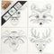 Canvas met print, afm 20x20 cm, diepte 1,5 cm, 4 stuks, wit