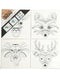 Canvas met print, afm 20x20 cm, diepte 1,5 cm, 4 stuks, wit